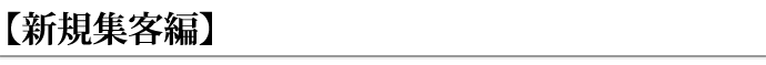 新規集客編